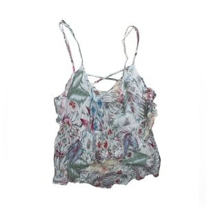 NWOT never worn floral summer Express tank top. Size: M (think Hollister medium)